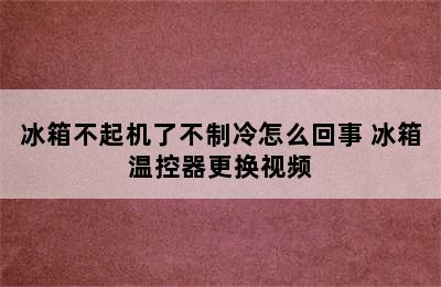 冰箱不起机了不制冷怎么回事 冰箱温控器更换视频